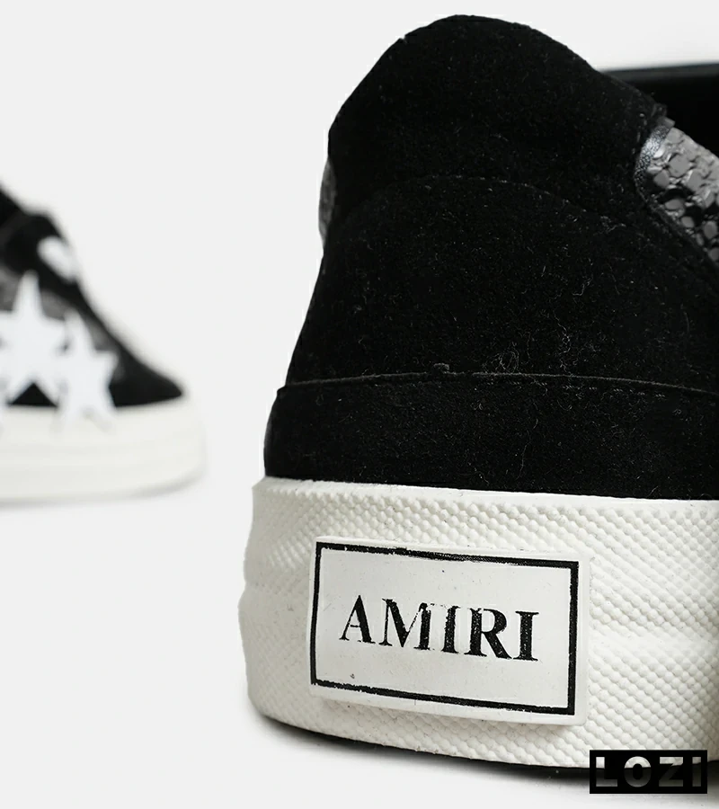 کفش اسنیکرزمشکی سفید Amiri Stars v2 مدل 7077