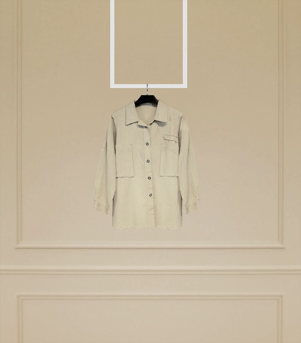 تونیک کتان Pinki 5503 در دو رنگ (کرم)