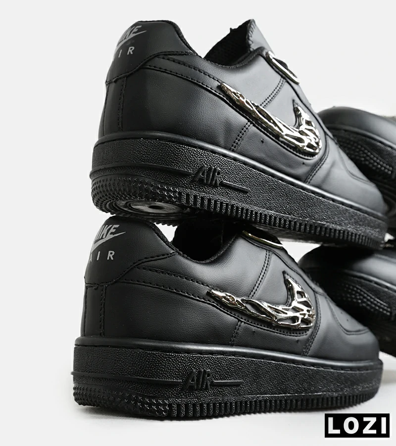 کفش کتانی مردانه و زنانه مشکی نایک NIKE AIR FORCE 1.7 lv8 Black gold مدل 7061