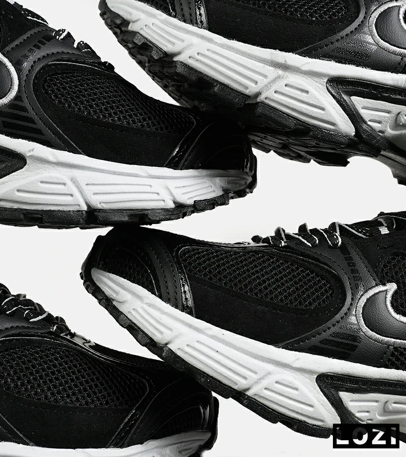 کفش کتانی مردانه و زنانه مشکی سفید نایک NIKE v5 RNR مدل 7329