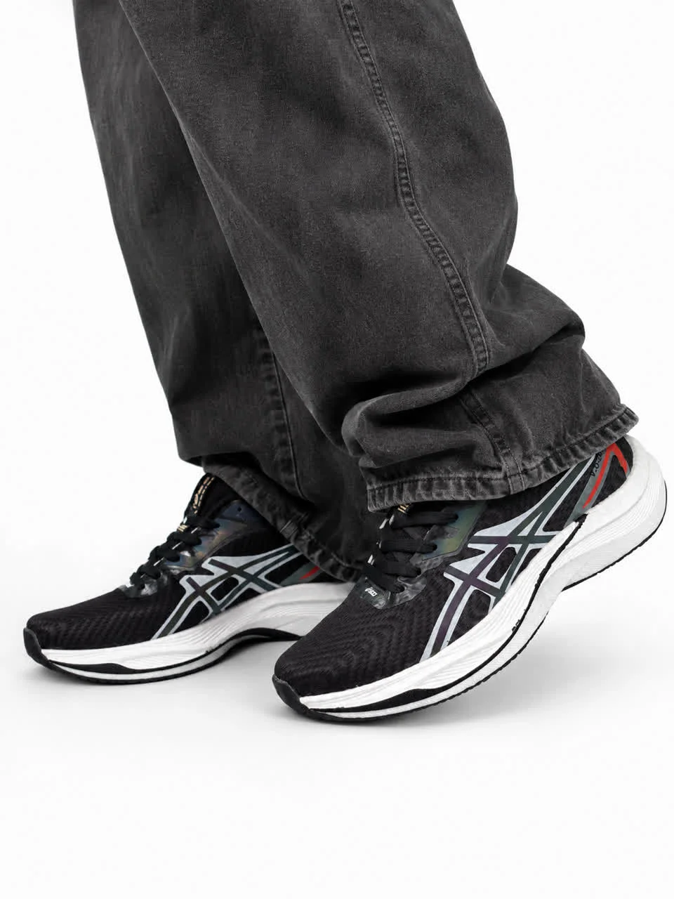 کفش کتانی مردانه زیره بست مدل اسیکس مشکی سفید ASICS