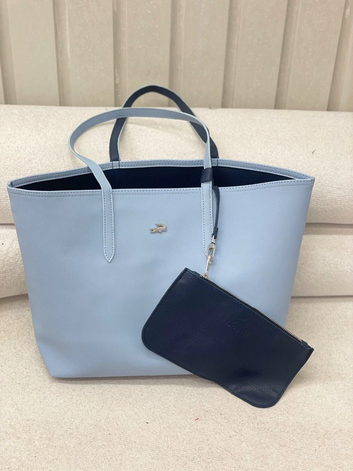 کیف زنانه دو رو لاگوست (آبی داخل سرمه ای)