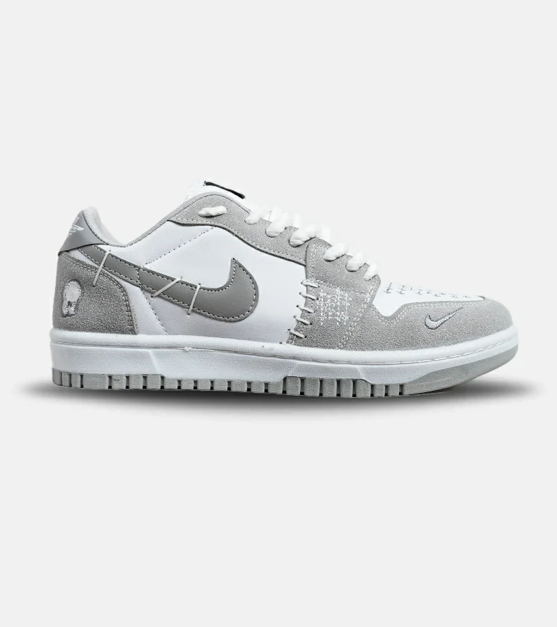 کفش کتانی مردانه و زنانه طوسی سفید نایک NIKE jordan Vodoo مدل 6061