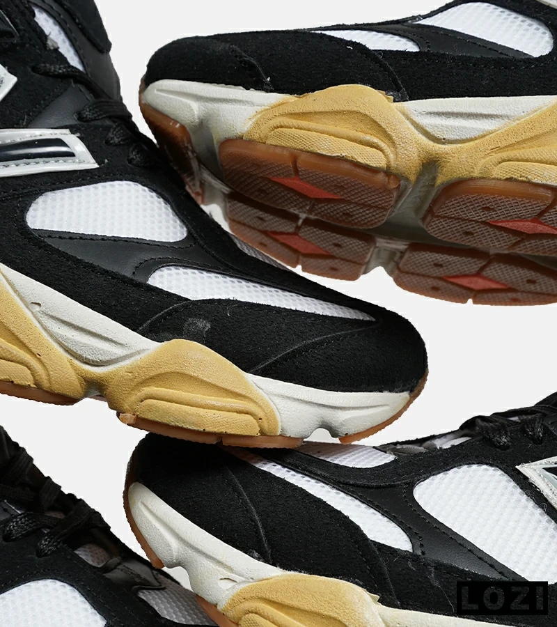کفش کتانی مردانه و زنانه مشکی سفید خردلی NEW BALANCE 9060 مدل 6910