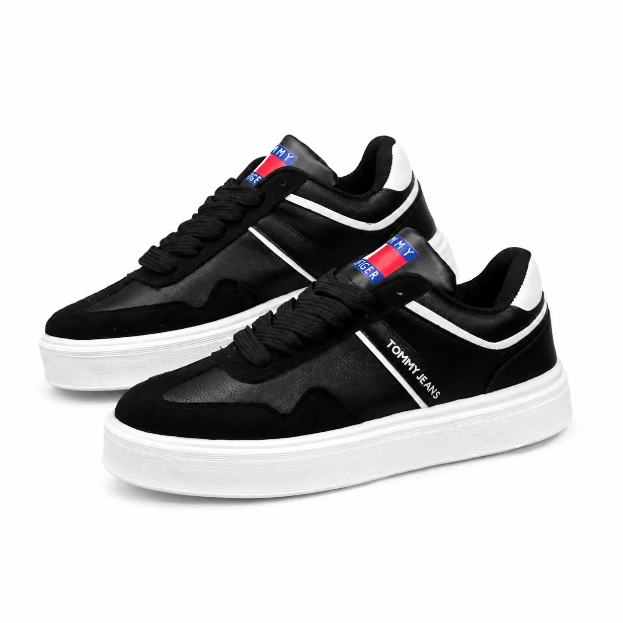 کفش کتانی مردانه مدل ونس تامی هیلفیگر مشکی سفید Tommy Hilfiger
