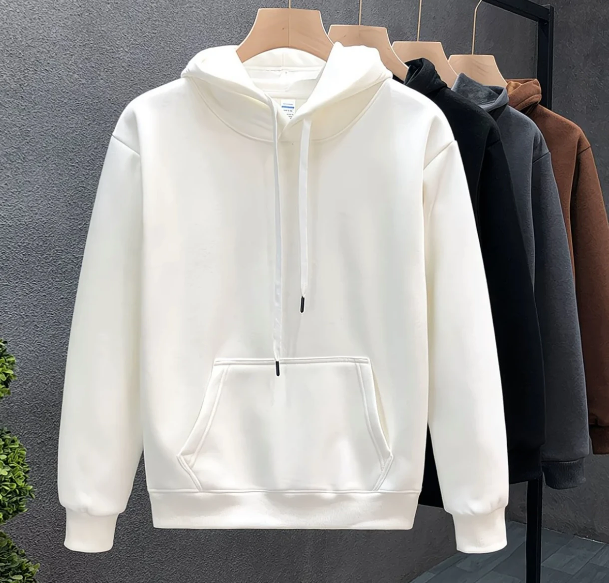 هودی سفید سایز بزرگ قواره دار لش 4xl و 5xl