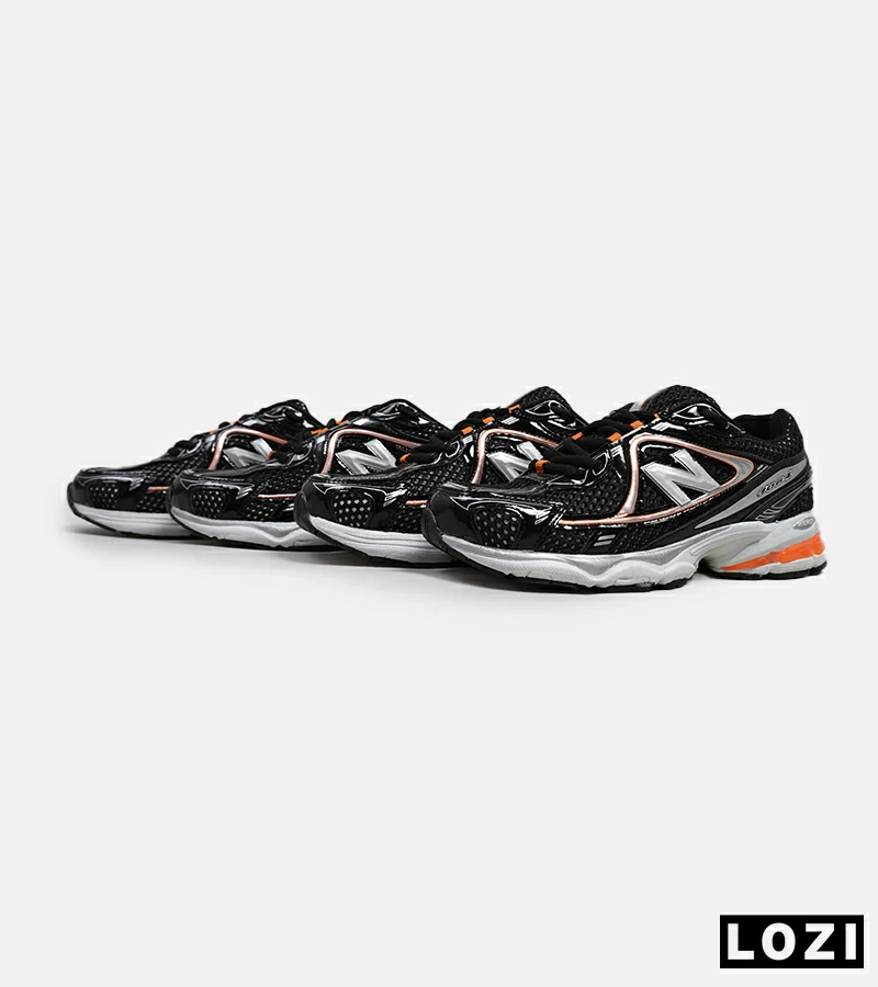 کفش کتانی مردانه و زنانه مشکی نارنجی NEW BALANCE 1064 مدل 5627