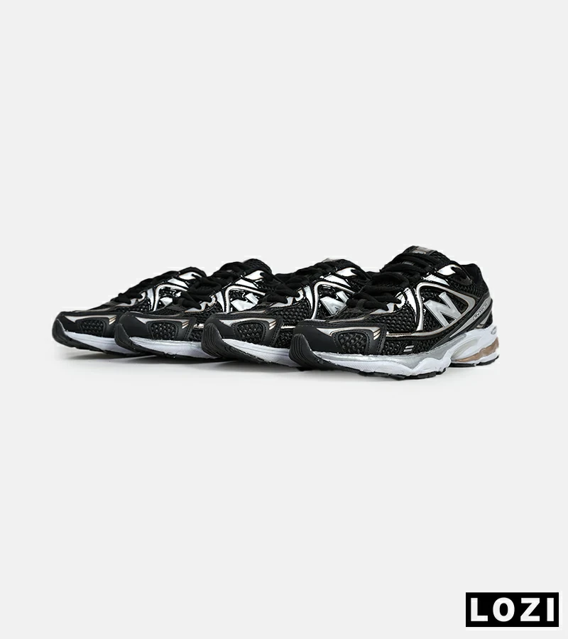 کفش کتانی مردانه و زنانه مشکی نقره ای NEW BALANCE 1064 مدل 5981