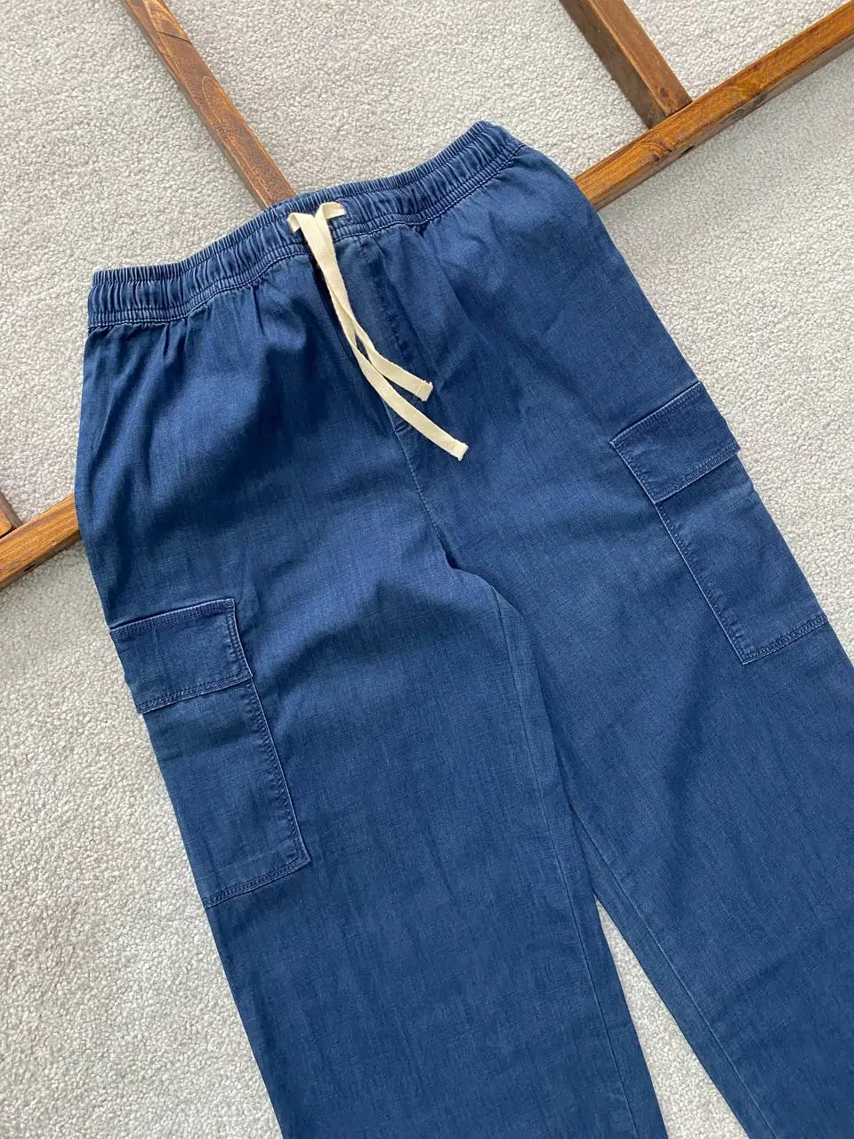 شلوار جین کاغذی کارگو H&M