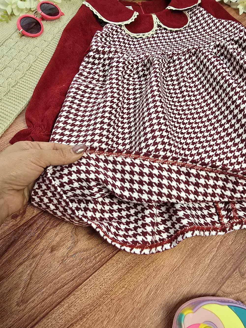 پیراهن دخترانه مجلسی قرمز