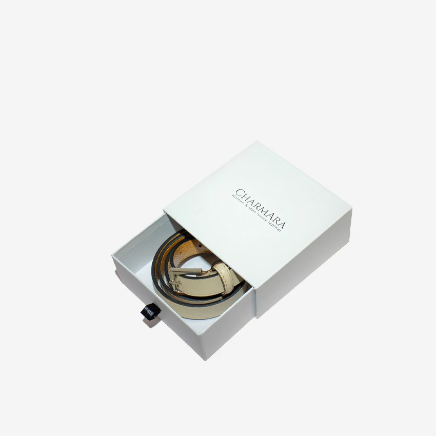 کمربند چرم زنانه کرم مدل wj037