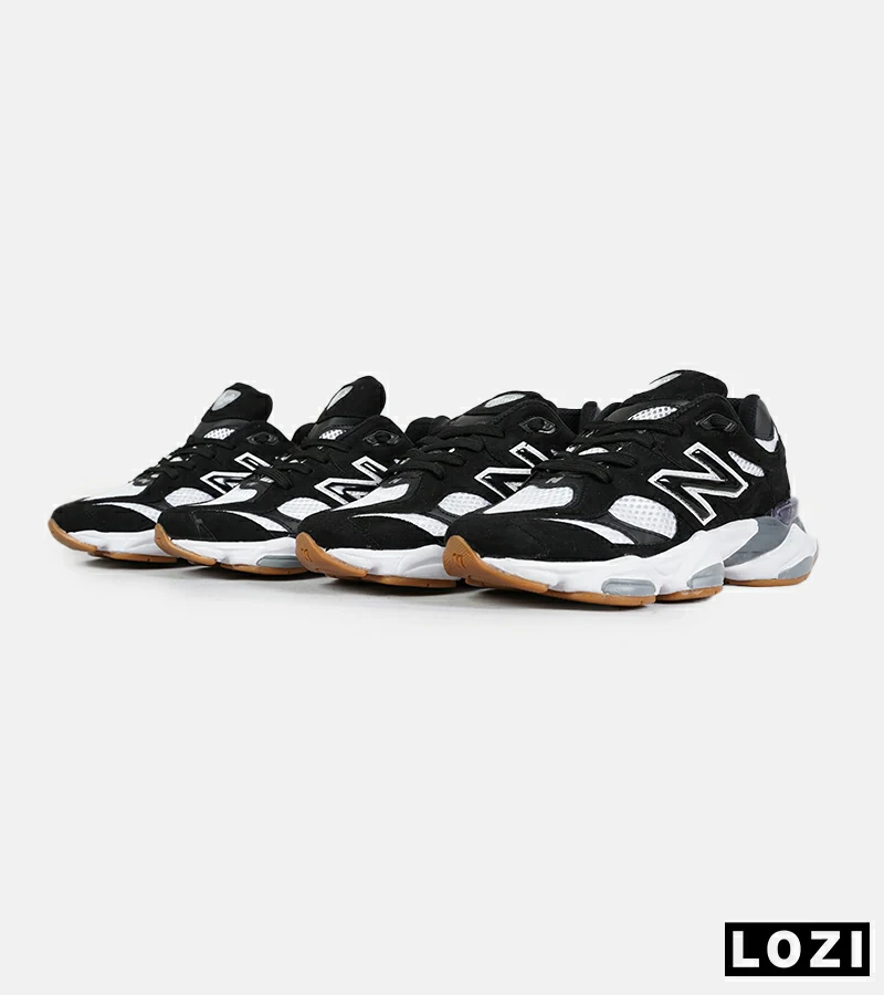 کفش کتانی مردانه و زنانه مشکی سفید طوسی NEW BALANCE 9060 مدل 7097