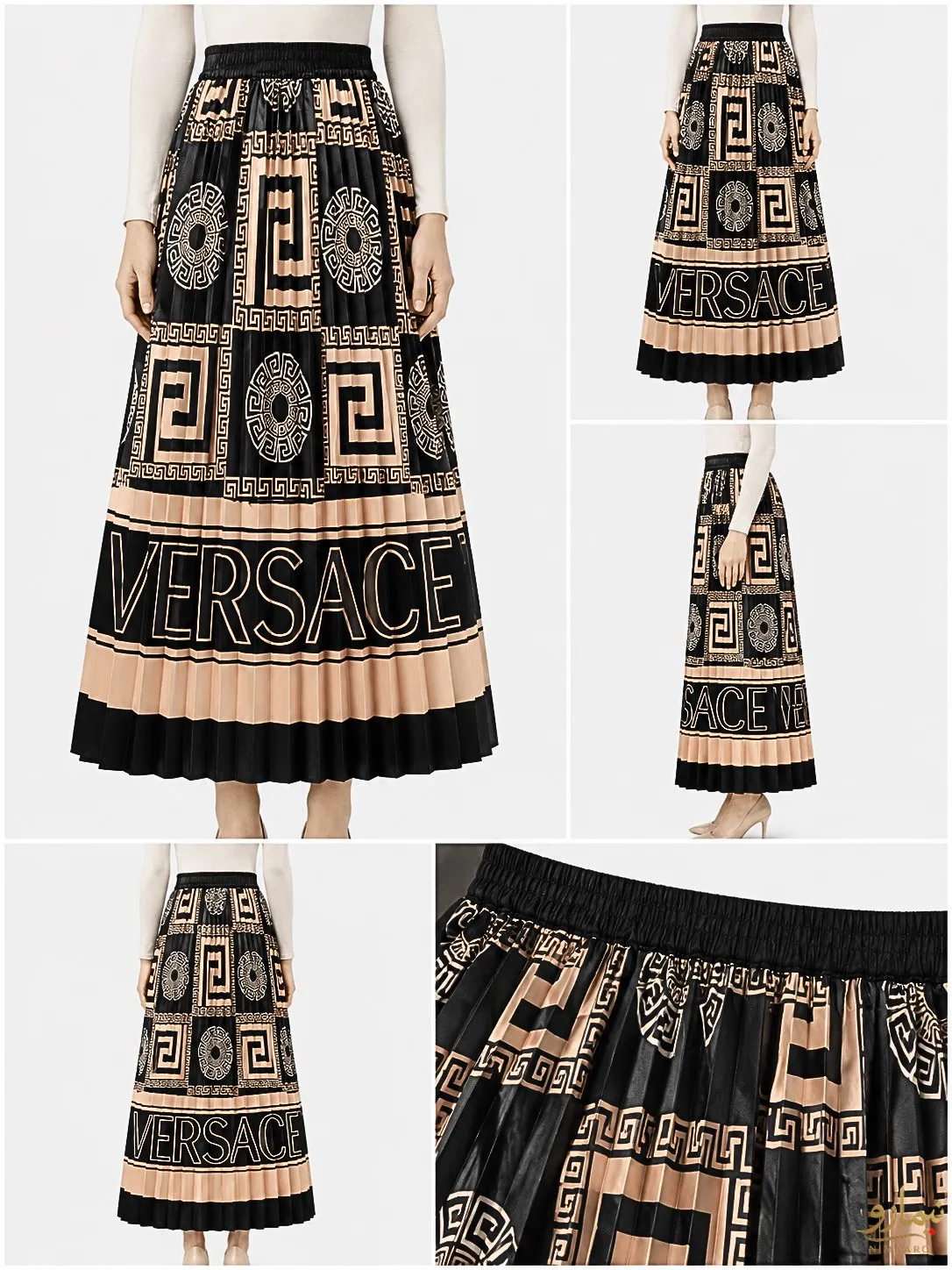 دامن ساتن طرح Versace