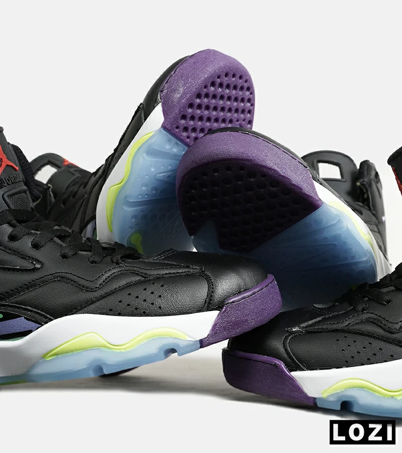 کفش کتانی ساق‌دار مردانه مشکی بنفش سبز Nike air jordan 6 مدل 6929