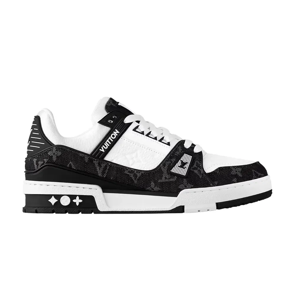 کتانی لویی ویتون ترینر مشکی سفید Louis Vuitton Trainer Black White