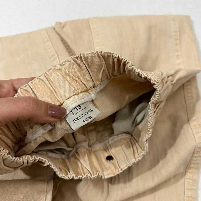 شلوار بچه گانه کتان طرح مام زاپ‌دار