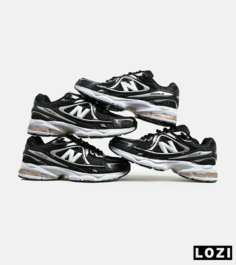 کفش کتانی مردانه و زنانه مشکی نقره ای NEW BALANCE 1064 مدل 5981