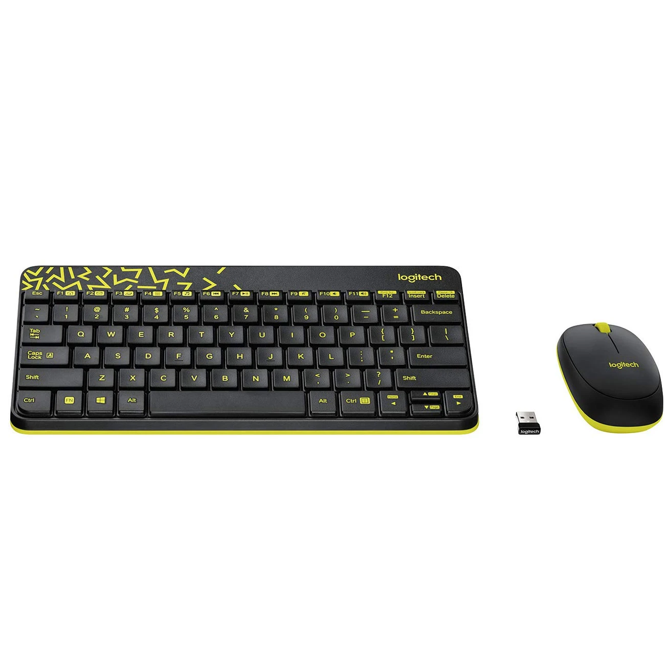 کیبورد و ماوس بی سیم لاجیتک logitech مدل MK240 سفید و قرمز روشن