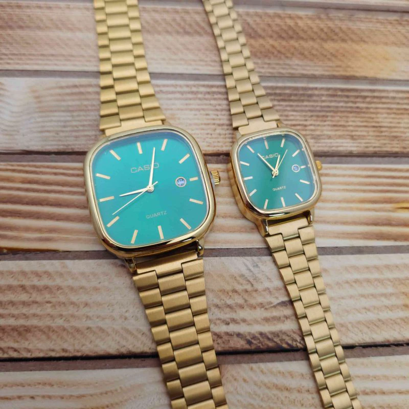 ساعت مچی ست مردانه و زنانه کاسیو اولدمانی Casio A963 تاریخ دار با موتور کوارتز