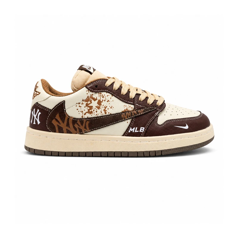 کفش و کتانی مردانه مدل نایک ترویس NIKE TRAVIS رنگ کرم قهوه ای کد 30860