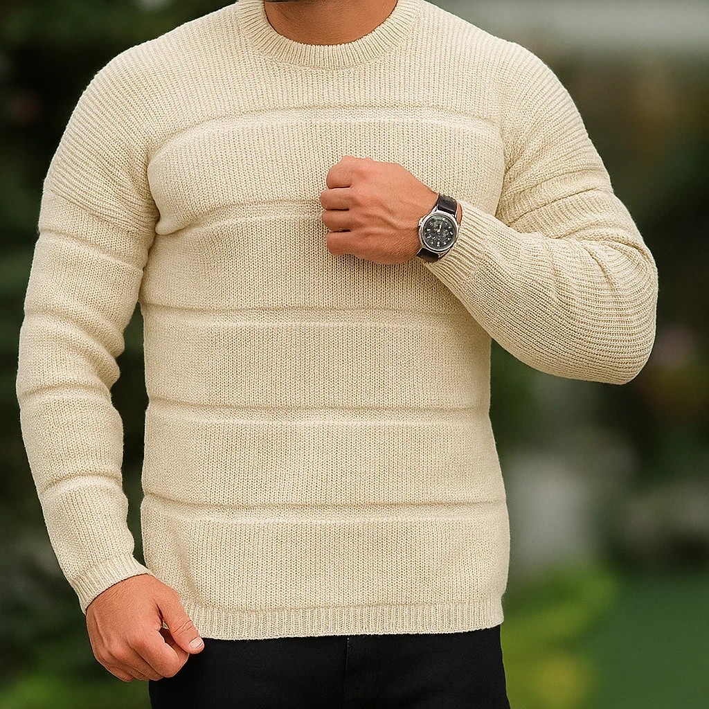 ژاکت بافتنی کرمی لش اولد مانی ترند روز 2025 فوقالعاده خفن و شیک