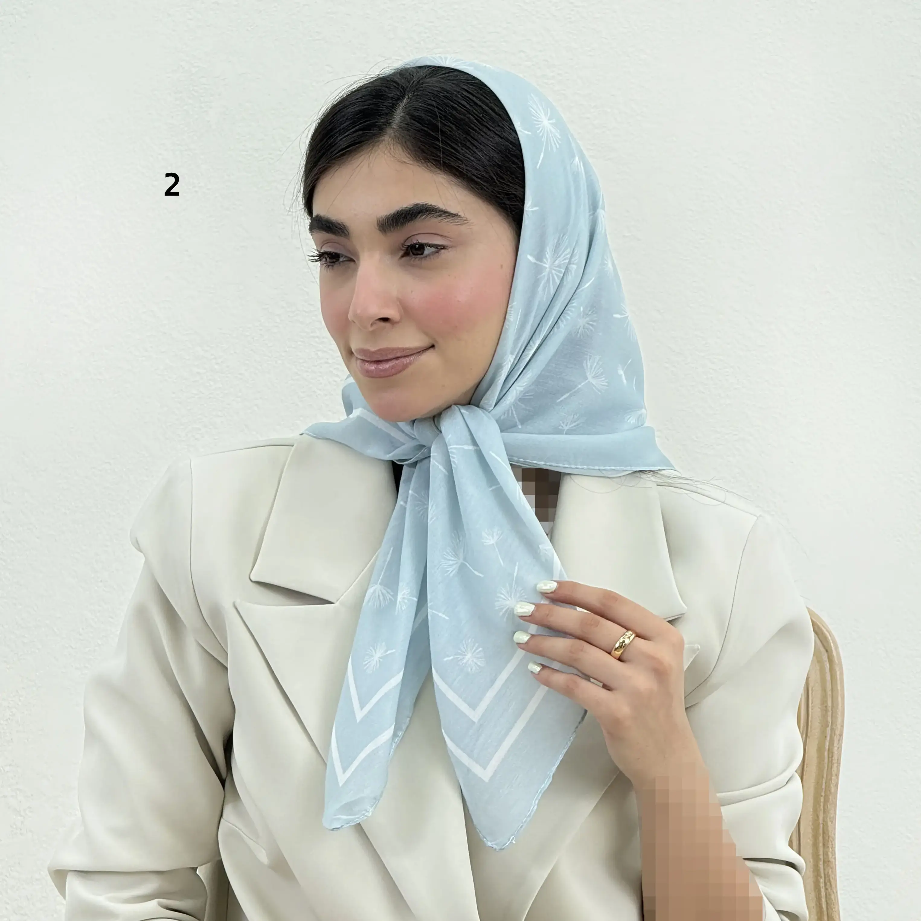 مینی اسکارف زنانه طرحدار نخی | آی بولک