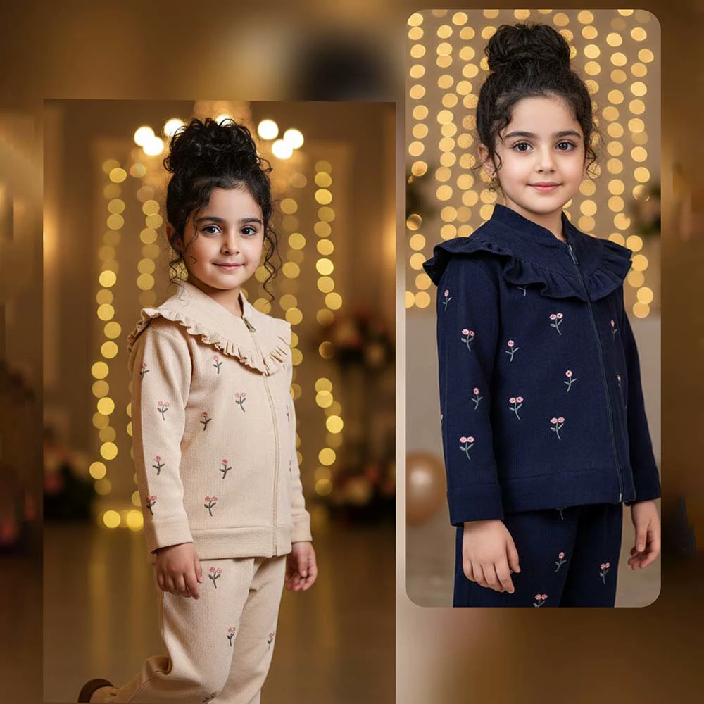 سویشرت شلوار دخترانه طرح گندم