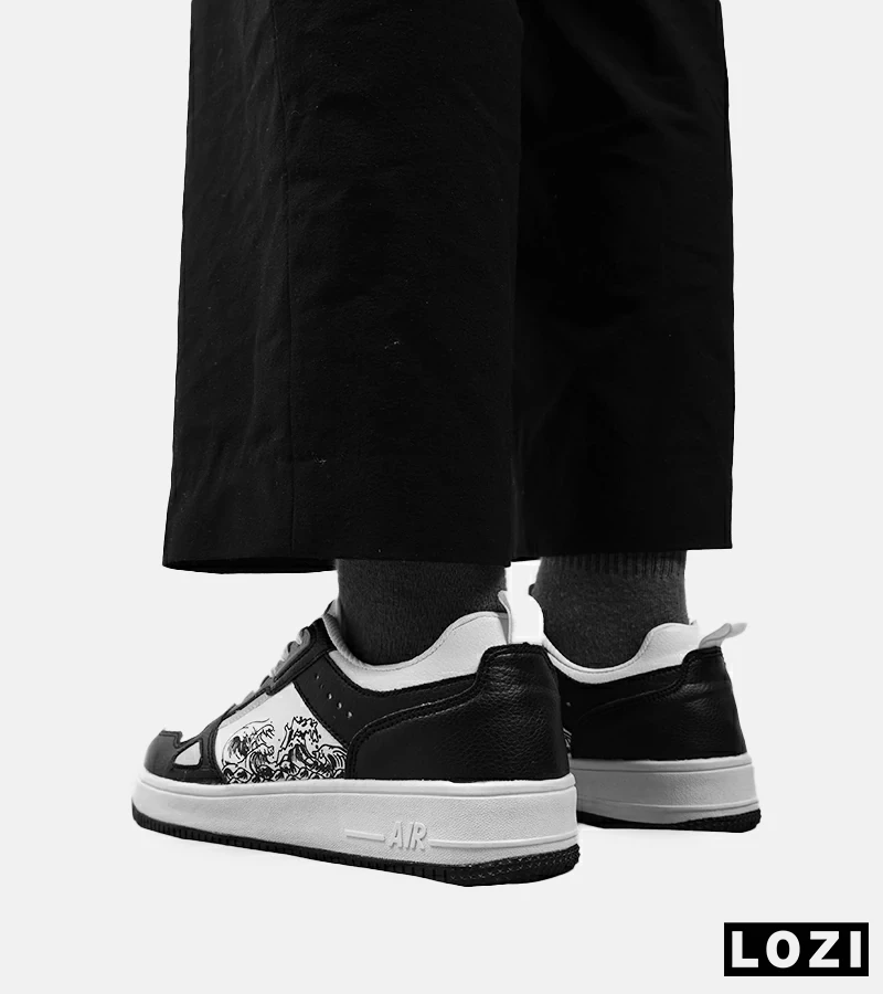 کفش کتانی مردانه مشکی سفید NIKE AirForce Draw مدل 4966