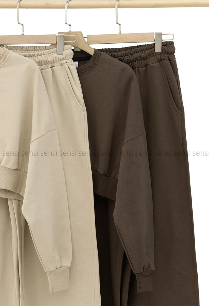 ست کراپ دورس شلوار رنگی کد1004915