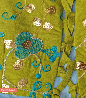 تاپ سوزندوزی سبز
