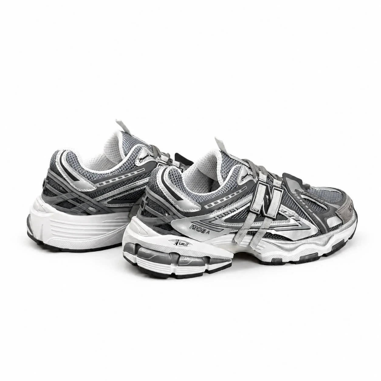 کتانی مردانه نیوبالانس 1906 طوسی سفید New BALANCE 1906A