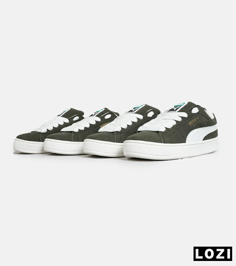 کفش کتانی ورزشی سبز مردانه و زنانه PUMA suede XL مدل 6933