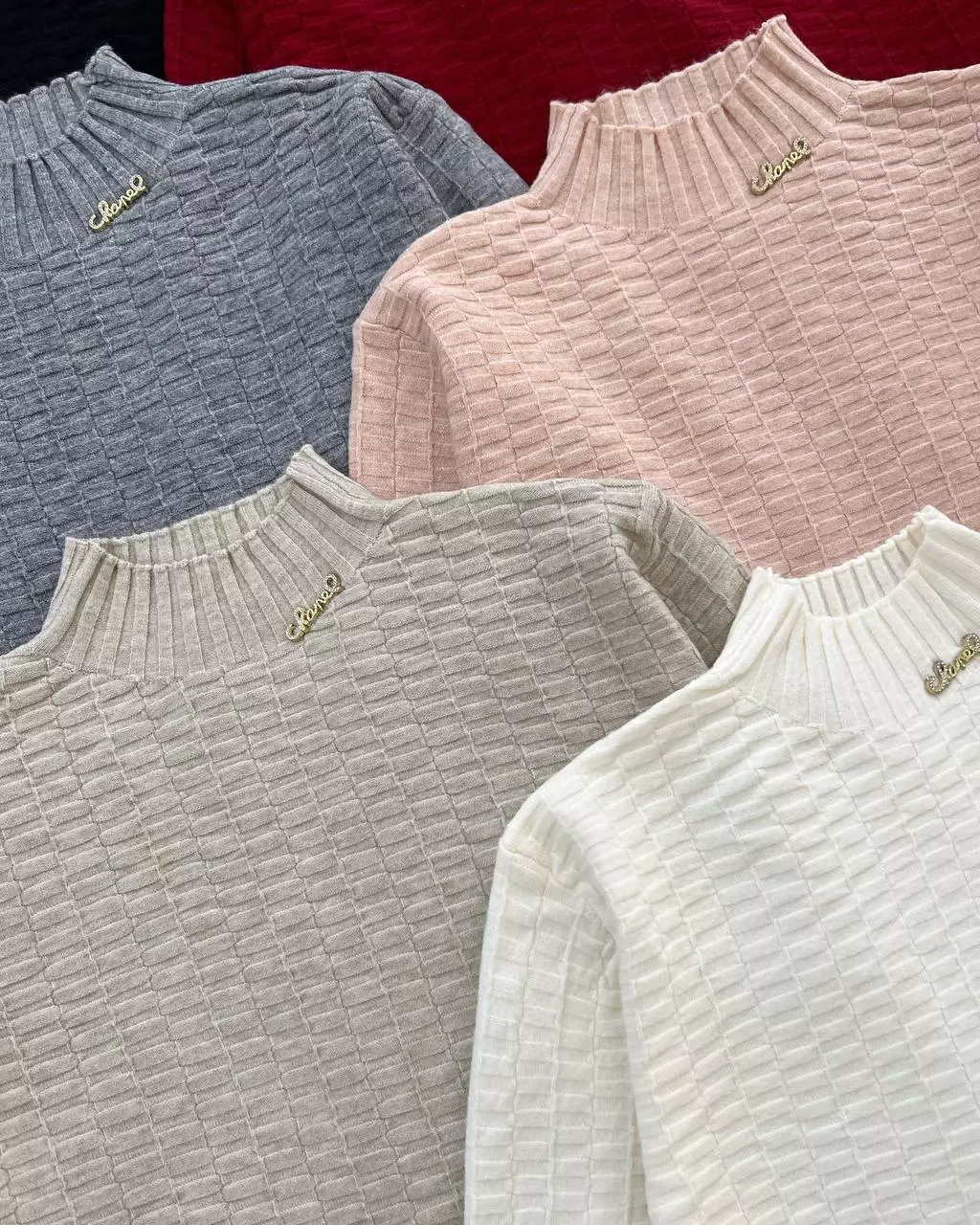 پلیور بافت گپ یقه ایستاده کد 5381