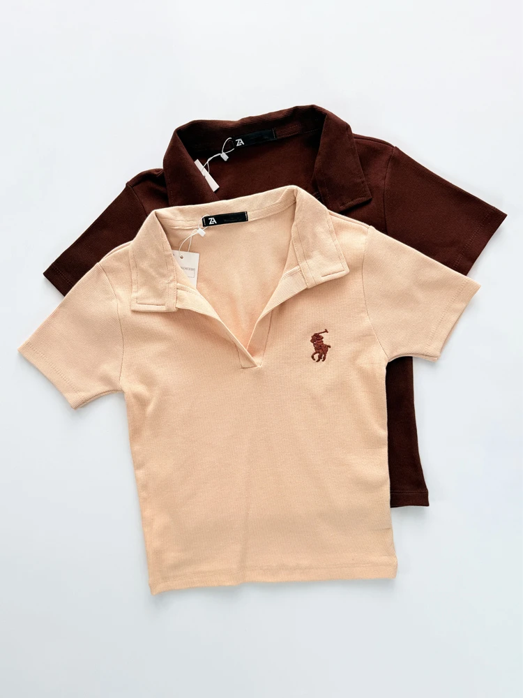 تیشرت کبریتی یقه انگلیسی طرح پولو Polo