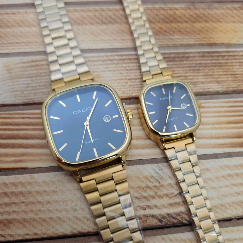ساعت مچی ست مردانه و زنانه کاسیو اولدمانی Casio A963 تاریخ دار با موتور کوارتز
