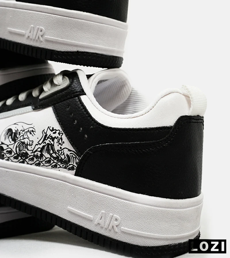 کفش کتانی مردانه مشکی سفید NIKE AirForce Draw مدل 4966