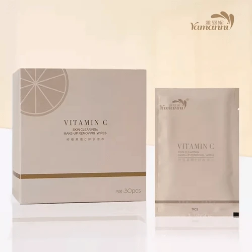 دستمال مرطوب پاک کننده آرایش ساشه ای ویتامین سی 30 عددی