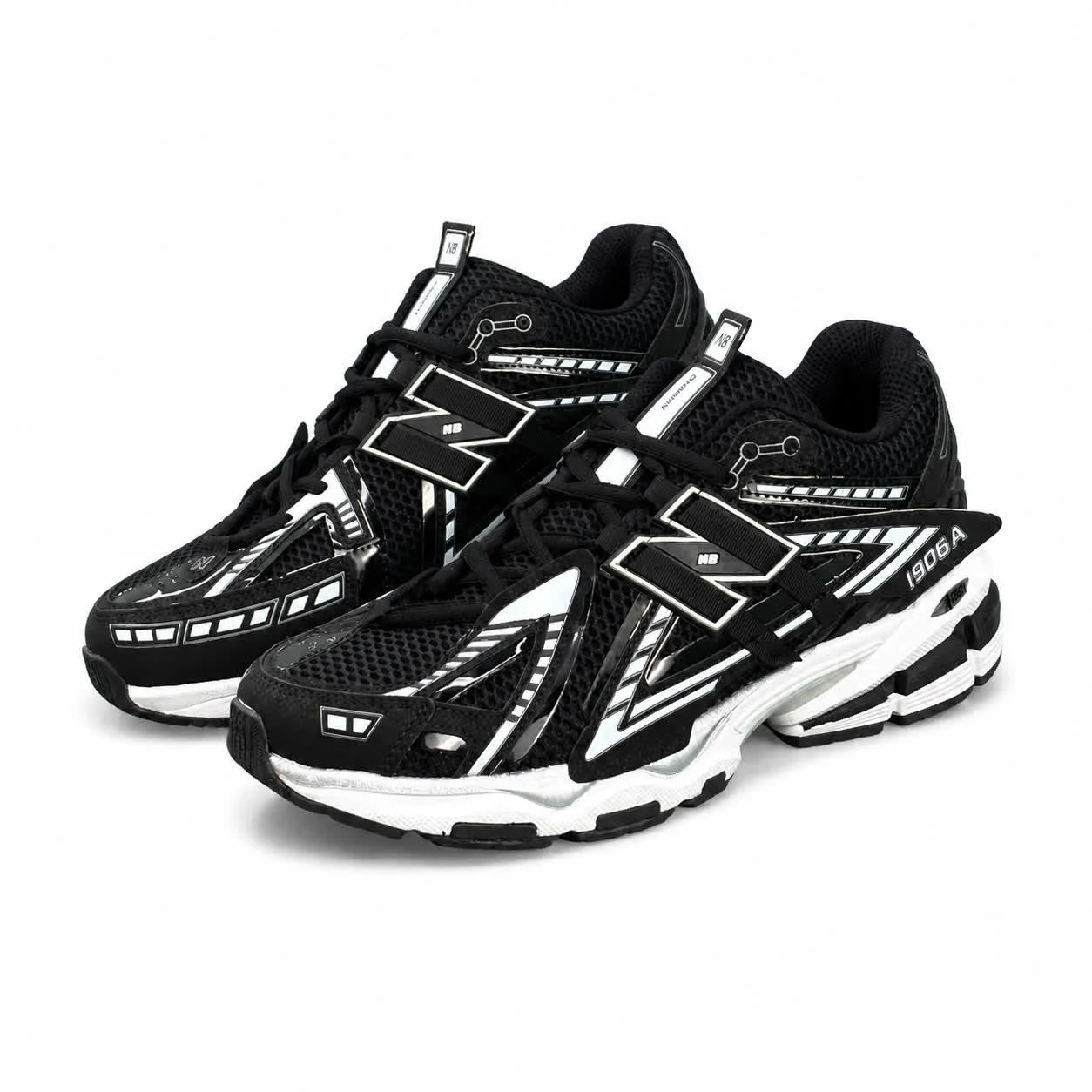کتانی مردانه نیوبالانس 1906مشکی سفید 2 New BALANCE 1906A