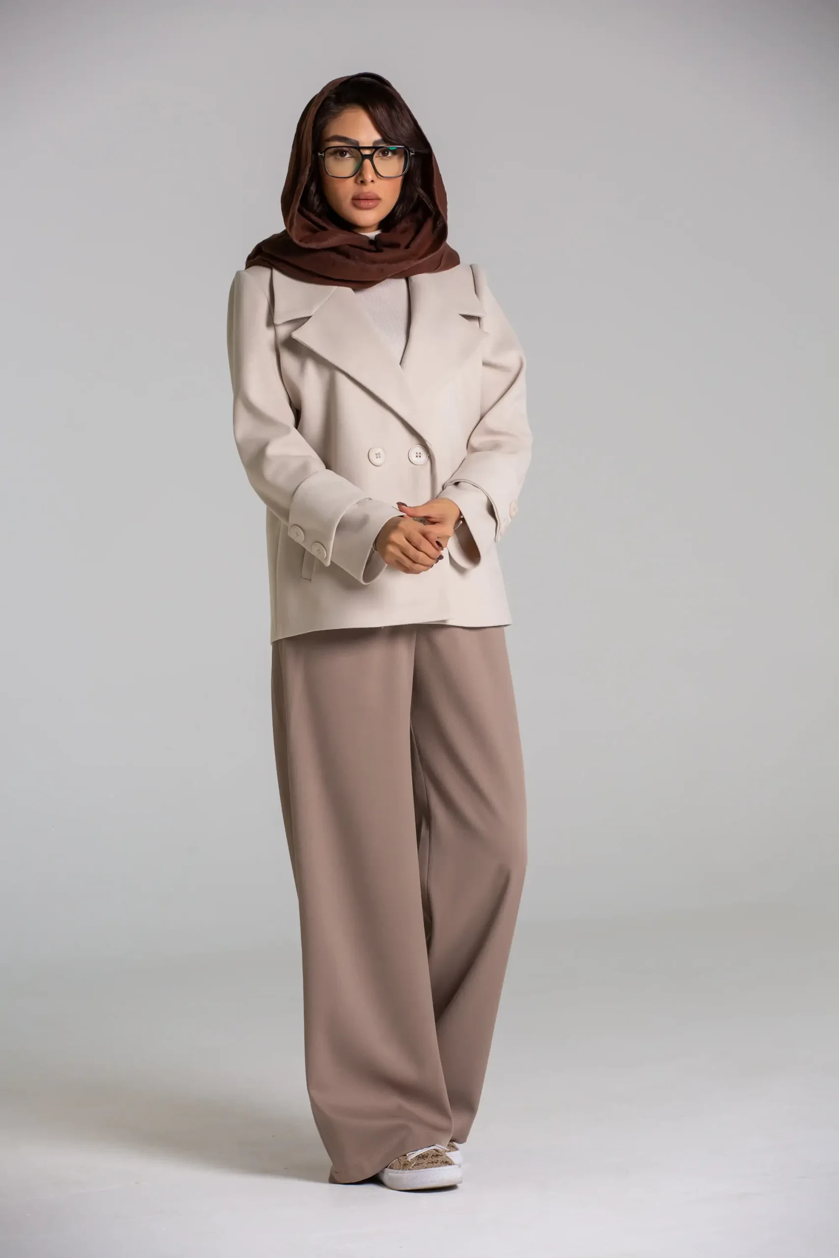 پالتو کت فوتر کراپ 4 دکمه