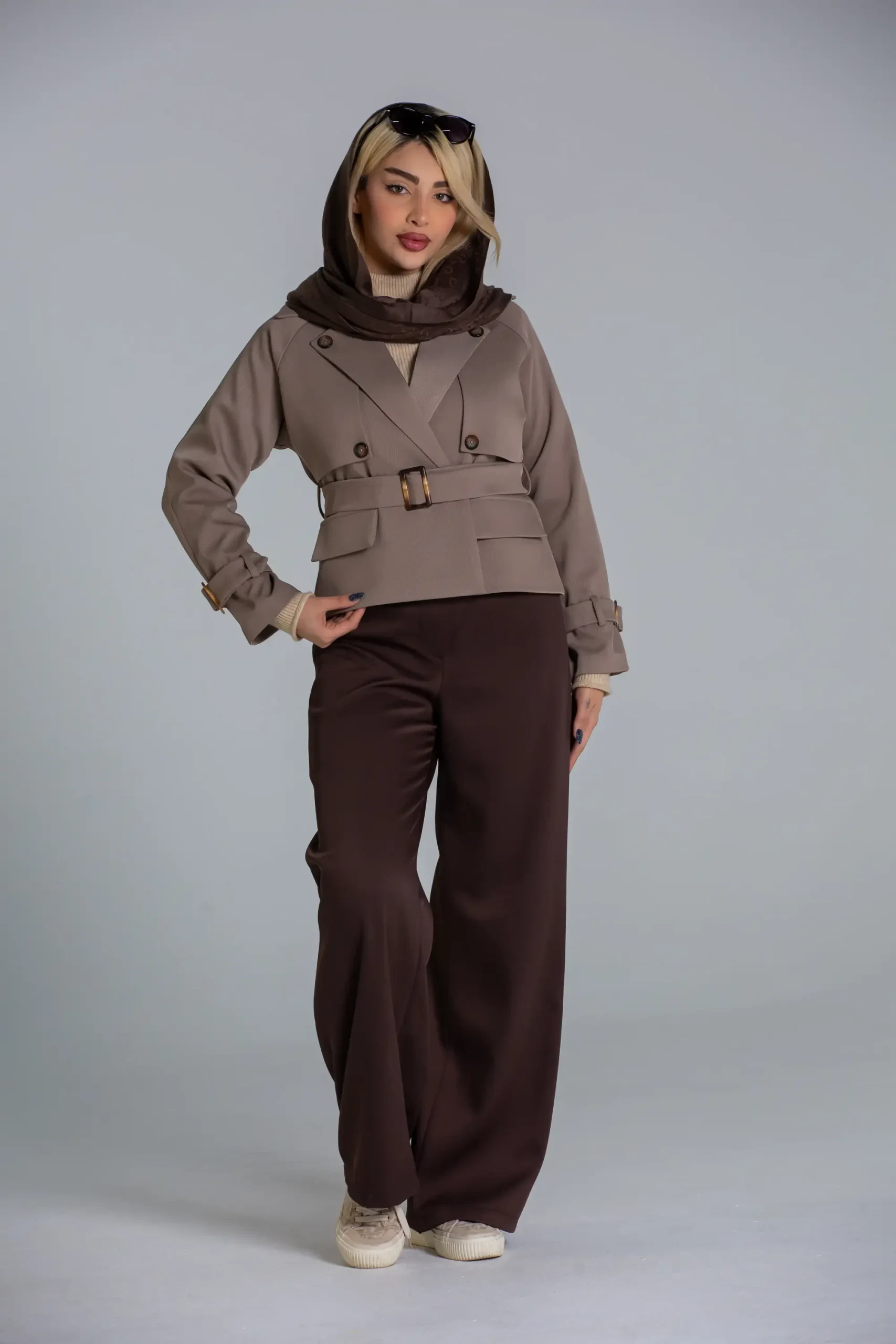 بارانی کراپ کجراه دو ژیله (نسکافه ای)