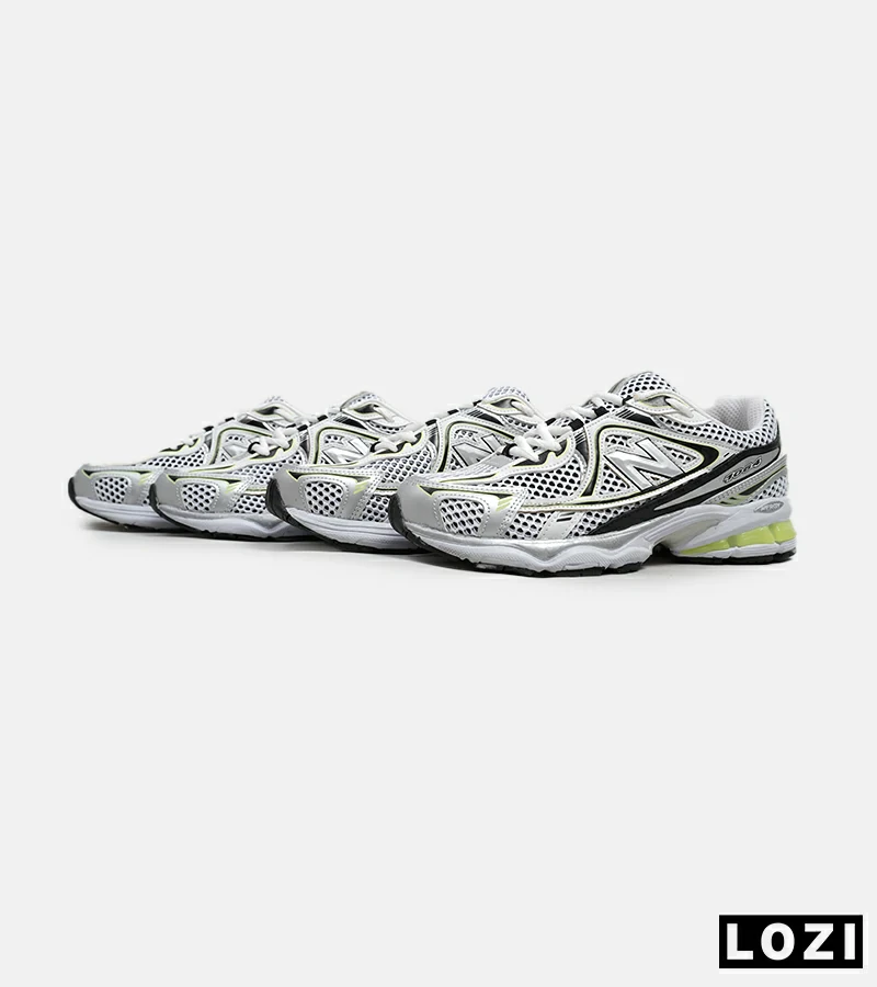 کفش کتانی مردانه و زنانه سفید نقره ای لیمویی NEW BALANCE 1064 مدل 5626