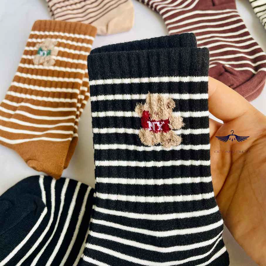 جوراب طرح رینگی گلدوزی تدی برند شایسته
