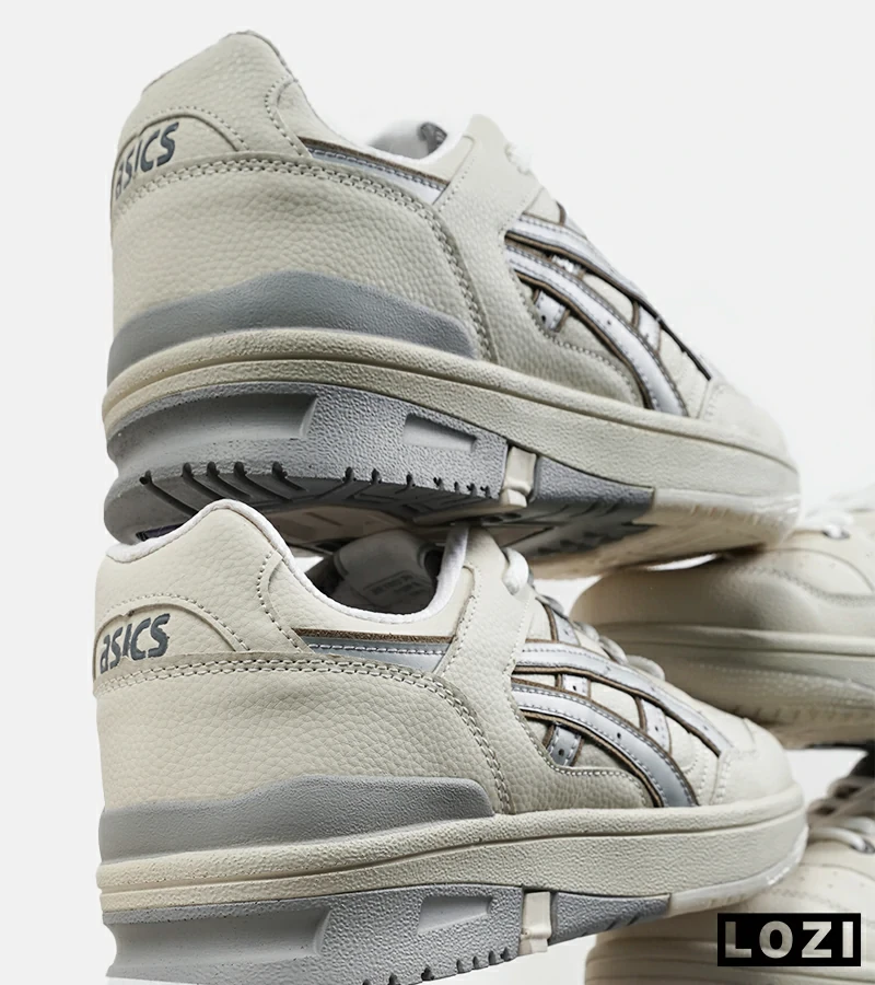 کفش کتانی مردانه کرم طوسی ASICS TIGER RUNNER II مدل 6694