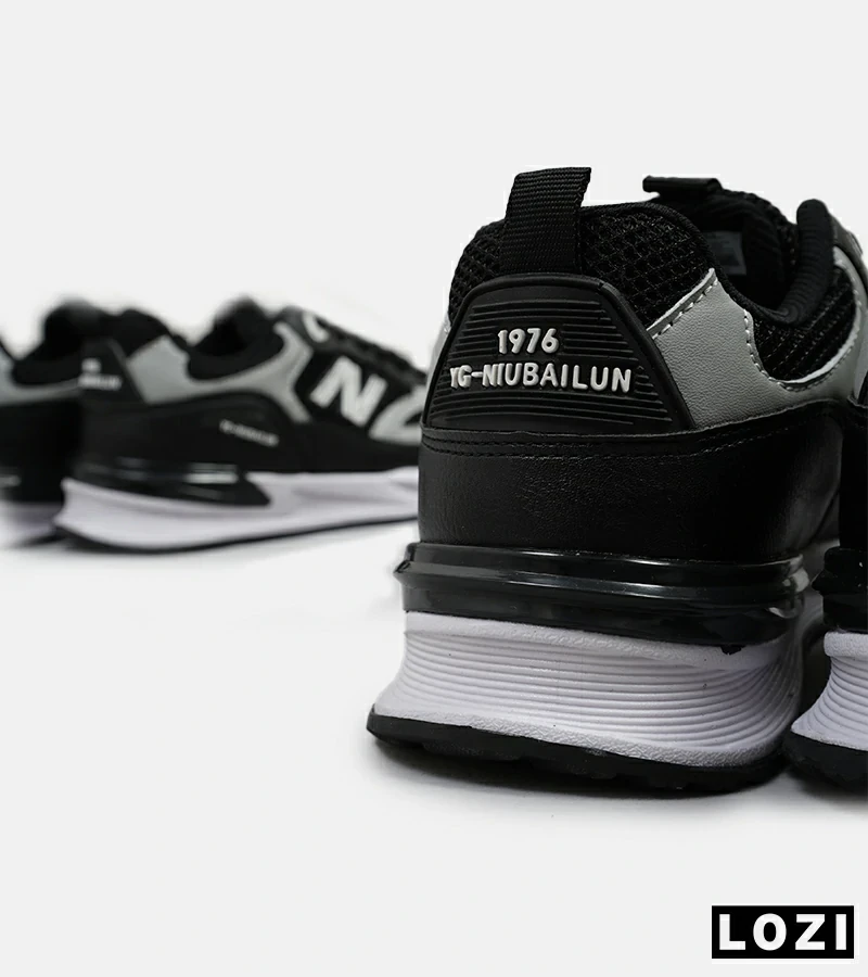 کفش کتانی مردانه مشکی طوسی NEW BALANCE yg niubailun مدل 5273