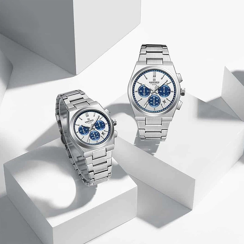 ساعت مچی ست نیوی فورس naviforce NF8048 S/BE/S