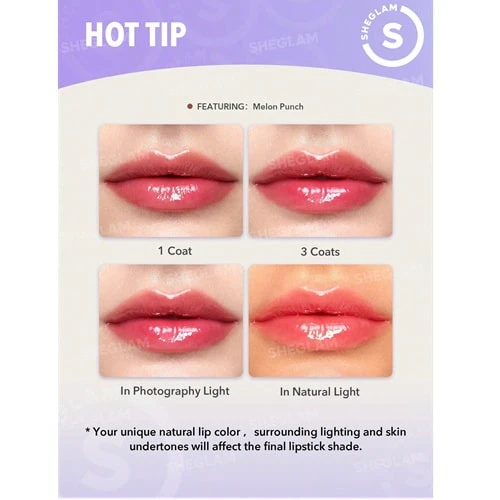 لیپ گلاس هلو کیتی شیگلم رنگ sweet rea