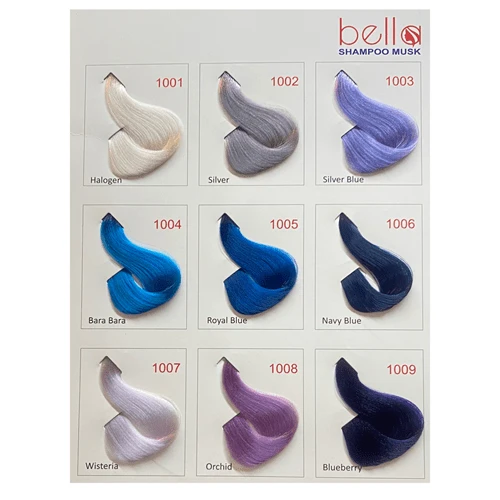 شامپو رنگ مو ساشه ایی BELLA رنگ آبی درباری شماره 1005 30 میل