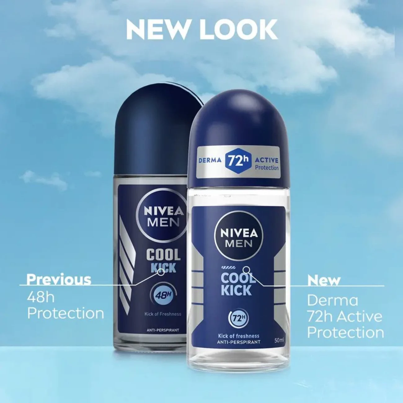 رول ضد تعریق مردانه نیوآ مدل Cool Kick 72H خنک کننده 50ml