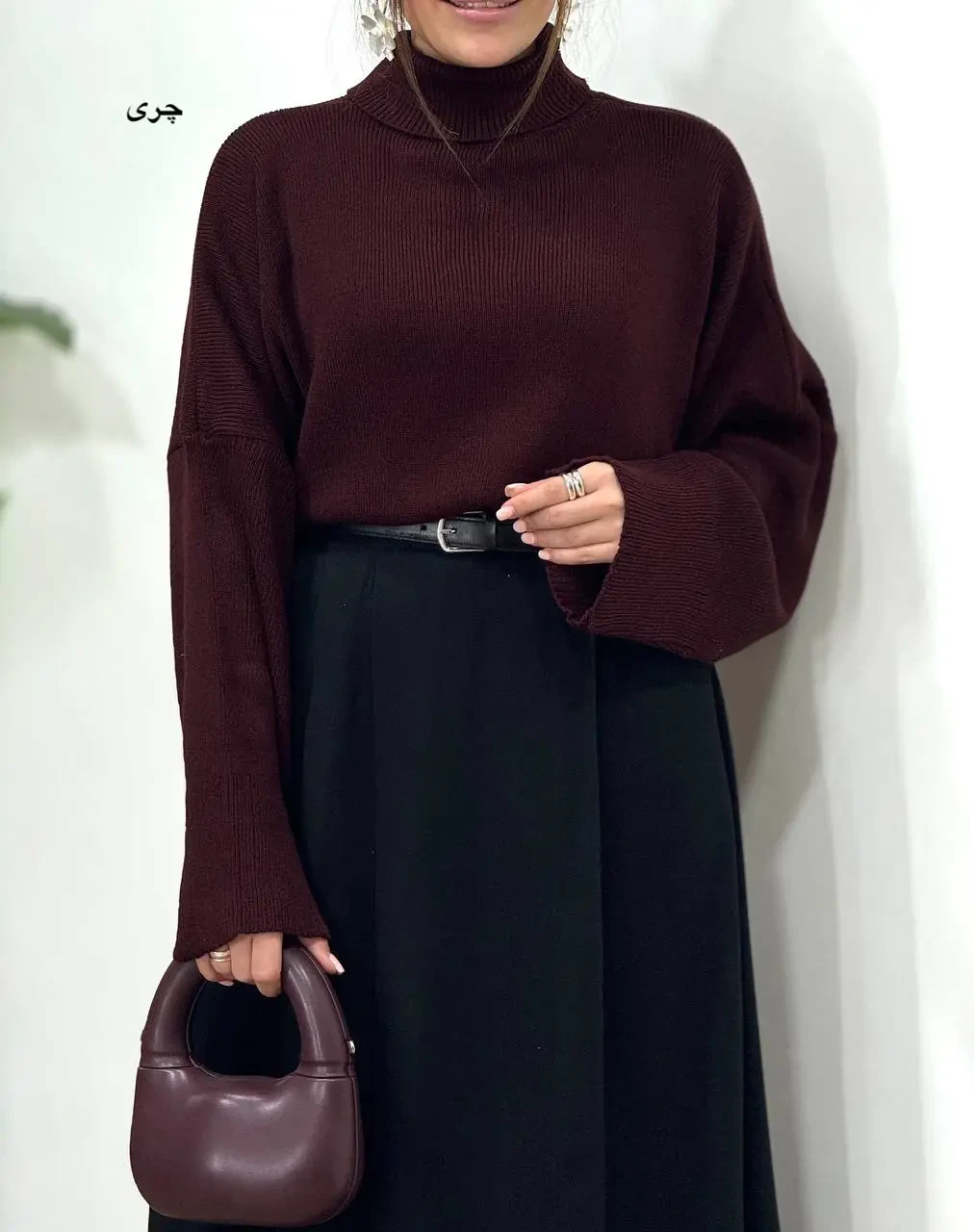 پلیور بافت یقه اسکی وانیا 5