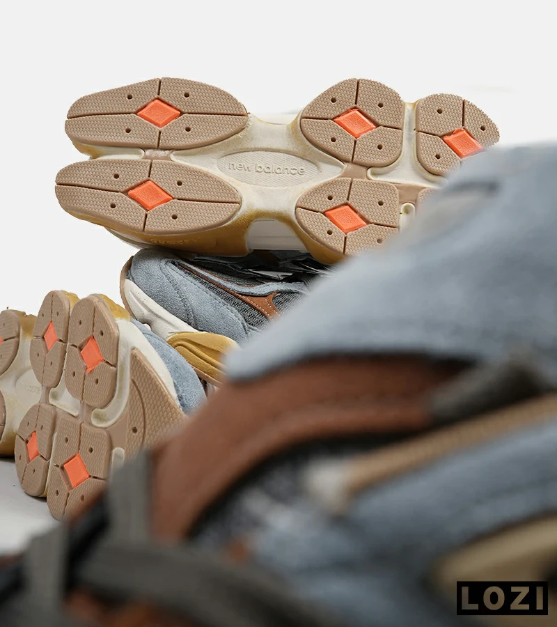 کفش کتانی مردانه و زنانه آبی زرد NEW BALANCE 9060 مدل 5239